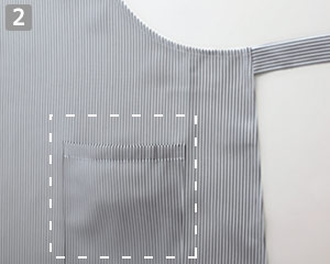 胸当てエプロン(33-EA1871)の商品詳細「口浮きポケット付き」
