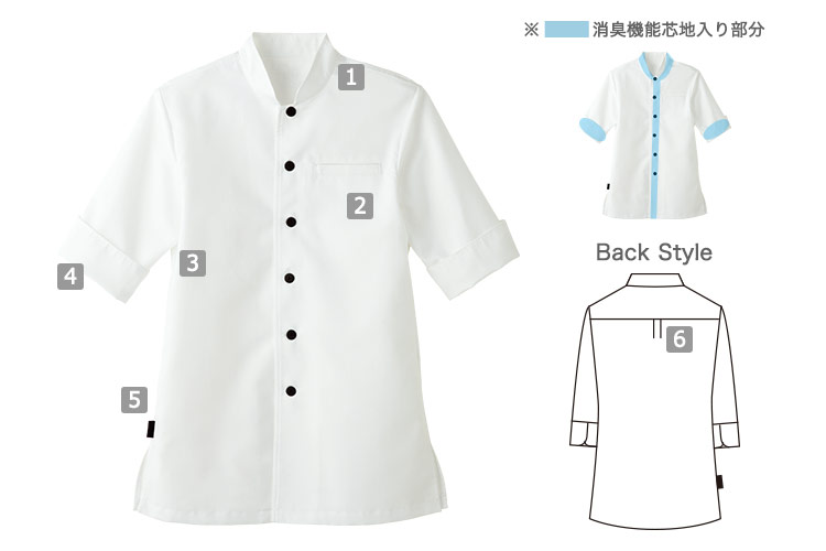 ショップコート/スタンドカラー(33-ET7730)の商品詳細