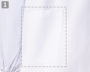 割烹着(33-FA284)の商品詳細「右ポケット」