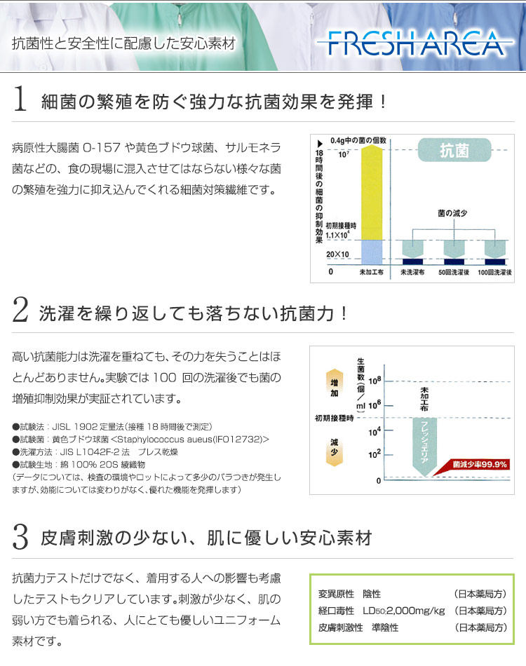 長袖コート(33-FAP2718)の生地「フレッシュエリア」