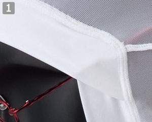 クールフード(33-G5063)の商品詳細「はさみ込み式メガネさし」