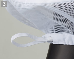 メッシュ帽子(33-G5200)の商品詳細「引き出しゴム付き」