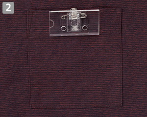 和風ショップコートのポイント3左胸ポケット・ネームループ付き