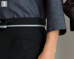 和風ショップコートのポイント3七分袖