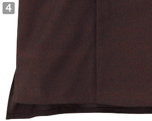 和風ショップコートのポイント4裾スリット入り