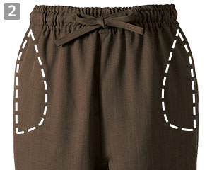 両脇シームポケット付き