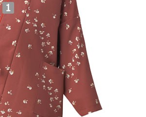 茶衣着上衣(33-K3699)の商品詳細「筒袖」