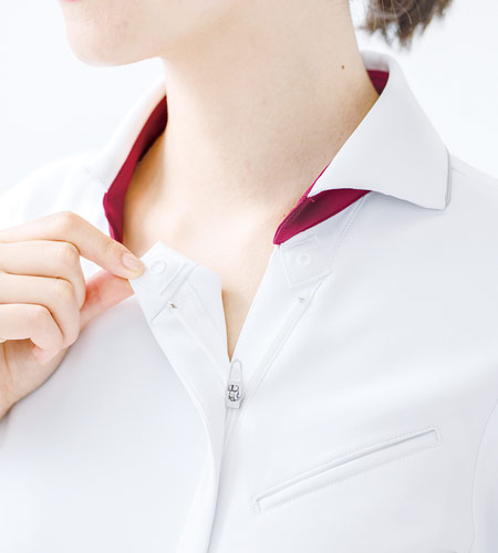 ファスナーでスムーズな着脱の画像