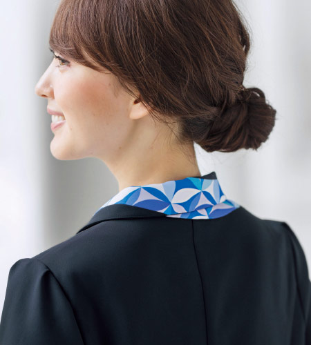 スカーフを巻いたイメージ図