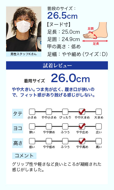 スタッフ着用コメント