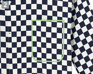 和風コート(33-SBLU1913)の商品詳細「左胸ポケット」