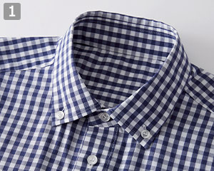 長袖シャツ(33-SBLU1917)の商品詳細「小さめの襟」