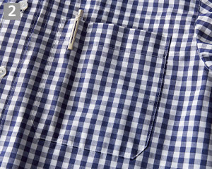 長袖シャツ(33-SBLU1917)の商品詳細「左胸ポケット」