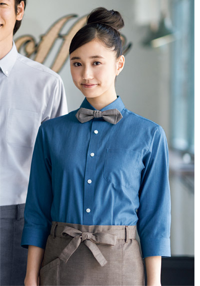 オックス・フォード七分袖セミワイドカラーシャツ(33-SBSU1810)のポイント