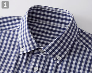 七分袖シャツ(33-SBSU2001)の商品詳細「小さめの襟」