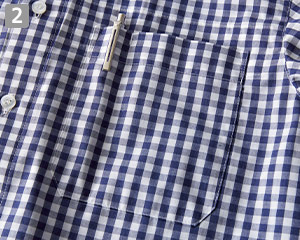 七分袖シャツ(33-SBSU2001)の商品詳細「左胸ポケット」