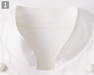 最高級綿のコックコート(33-SJAU1927)の襟