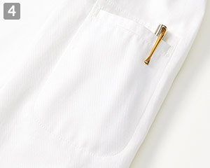 最高級綿のコックコート(33-SJAU1927)の左袖ポケット