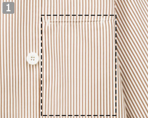 ショップコート(33-SJAU2007)の商品詳細「左胸ポケット」