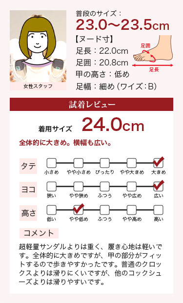 スタッフ着用コメント