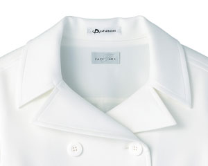 ピーコート風コックシャツ[女性用](34-FB4013L)の商品詳細「ピーコート風の襟」