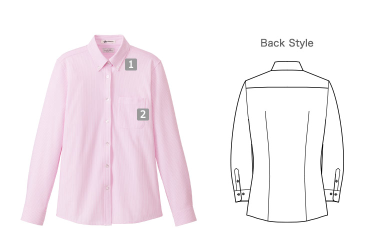 ニット吸汗速乾長袖ブラウス(34-FB4021L)の商品詳細