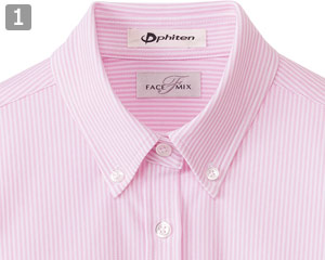 ニット吸汗速乾長袖ブラウス(34-FB4021L)の商品詳細「ボタンダウン」