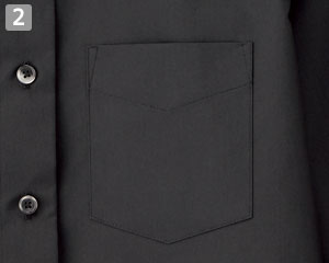 七分袖ブラウス(34-FB4037L)の商品詳細「左胸アウトポケット」