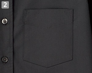 レディース開襟七分袖シャツ(34-FB4039L)の商品詳細「左胸アウトポケット」