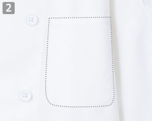 コックシャツ(34-FB4552U)の商品詳細「左胸ポケット」