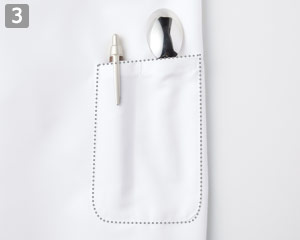 コックシャツ(34-FB4552U)の商品詳細「ペン差しポケット」