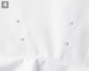 コックコート(34-FJ0706U)の商品詳細「脇下の菊穴」