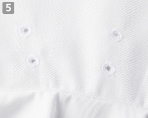 コックコート(34-FJ0707U)の商品詳細「脇下の菊穴」