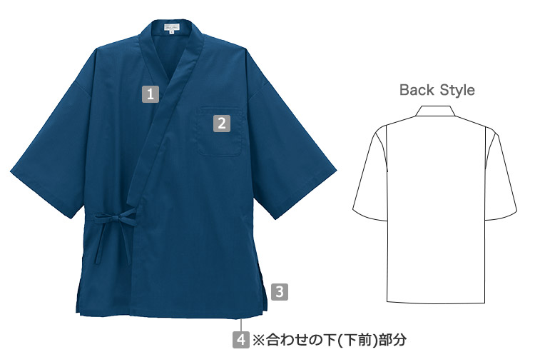 作務衣(上衣)(34-FJ0712U)の商品詳細
