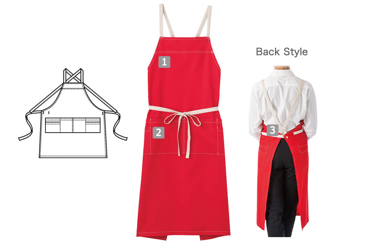 胸当てエプロン(34-FK7055)のおすすめポイント