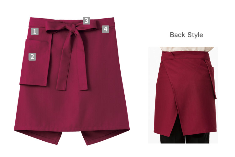 和風ショートエプロン(34-FK7152)の商品詳細