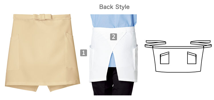 ショートエプロン(34-fk7167)の商品詳細