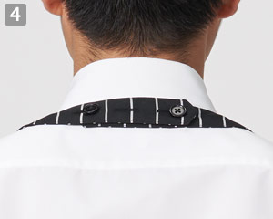 ベスト風エプロン(34-FK7176)の商品詳細「後ろボタンホール」