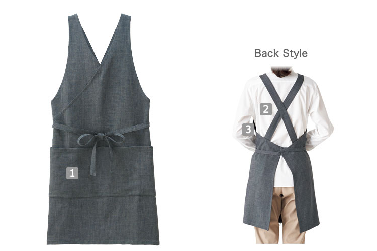 胸当てエプロン(34-FK7188)の商品詳細