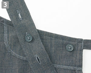 胸当てエプロン(34-FK7188)の商品詳細「股下マチ付き」