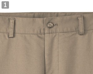 ストレートチノパンのポイント①フロント部分