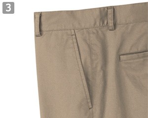 ストレートチノパンのポイント③両脇斜めポケット