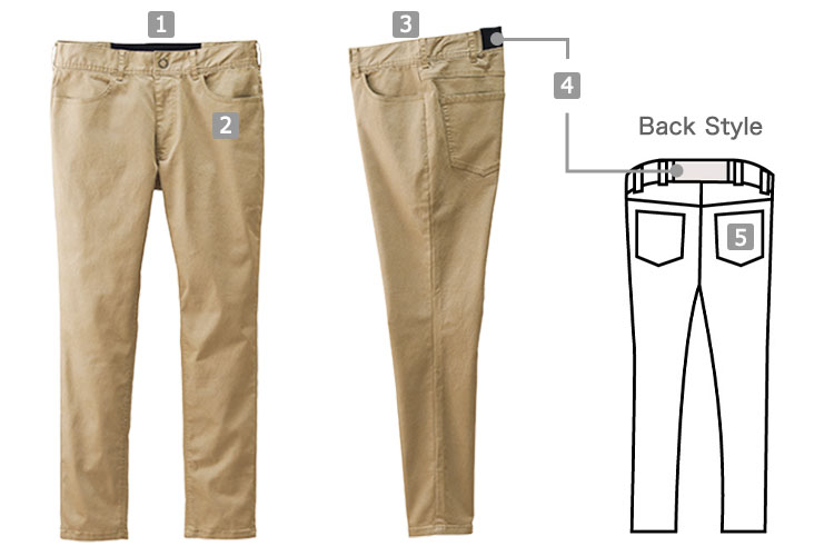 スーパーストレッチパンツ[男性用](34-FP6032M)の商品詳細