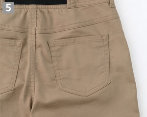 スーパーストレッチパンツのポイント⑤後ろアウトポケット