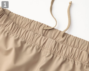 軽量高通気イージーパンツ(34-FP6714U)の商品詳細「ウエストゴム＆紐」