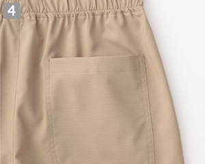 軽量高通気イージーパンツ(34-FP6714U)の商品詳細「後ろアウトポケット」