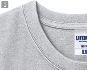 スーパーヘビーウェイトTシャツ(34-MS1156)の商品詳細「しっかり感のある襟リブ」