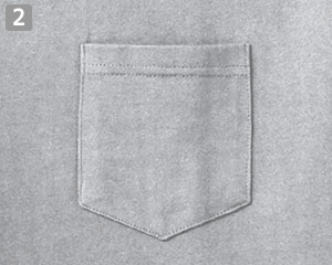 ポケット付きスーパーヘビーウェイトTシャツ(34-MS1157)の商品詳細「左胸ポケット」