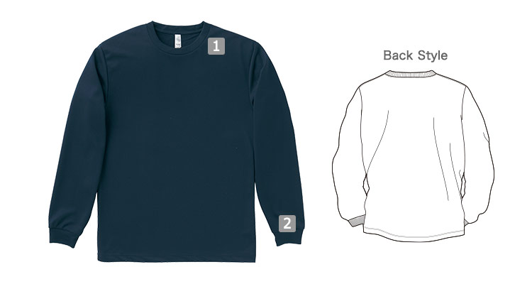 サラッとした肌触りで着心地の良いロングスリーブTシャツの商品詳細(34-ms1603)