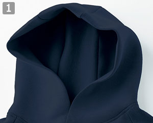 ドライストレッチプルオーバーパーカー(34-MS2132)の商品詳細「フード」